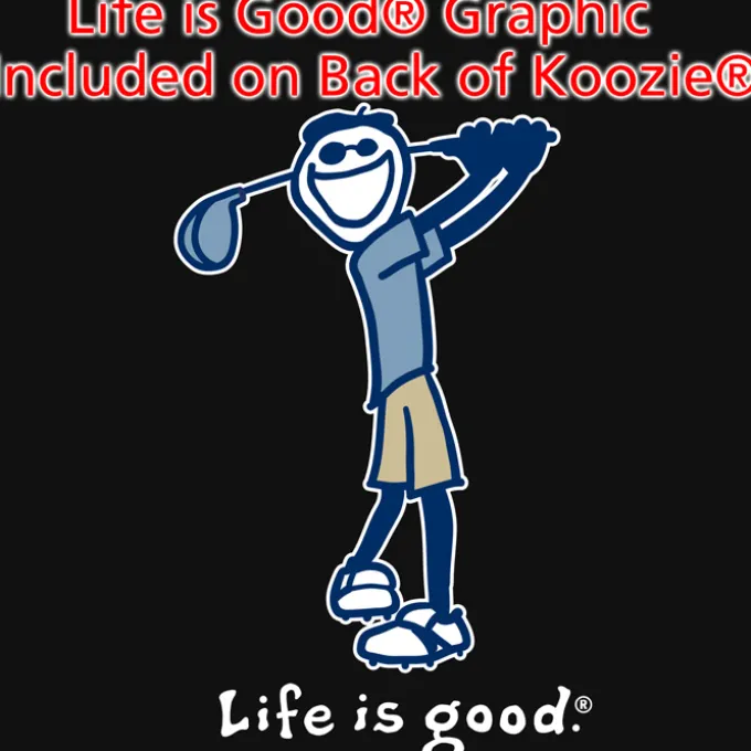 Life is Good Koozie® Can Cooler - Full Color - Golf