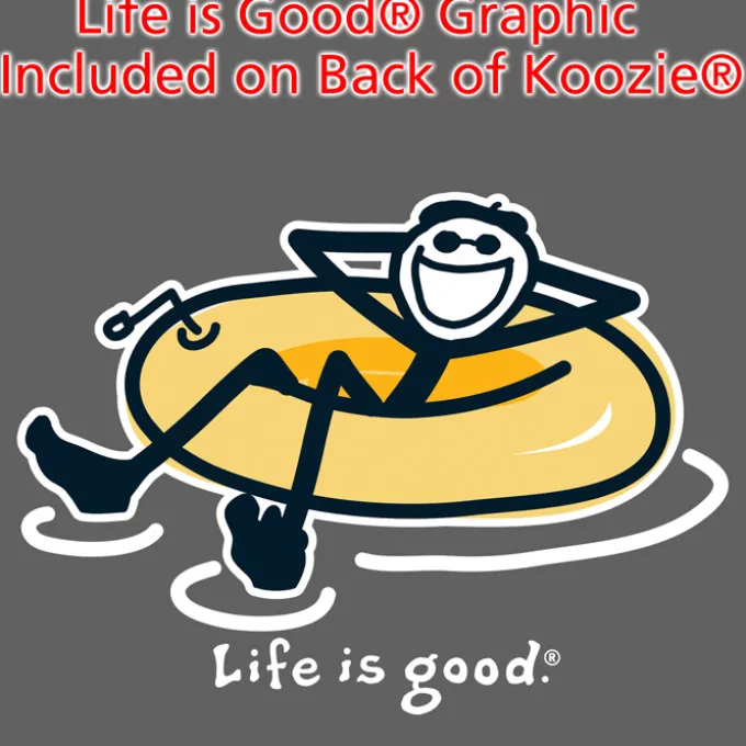 Life is Good Koozie® Can Cooler - Full Color - Inner Tube
