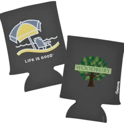 Life is Good Koozie® Can Cooler - Full Color - Beach Umbrella