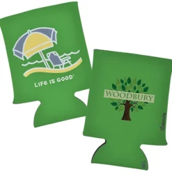 Life is Good Koozie® Can Cooler - Full Color - Beach Umbrella