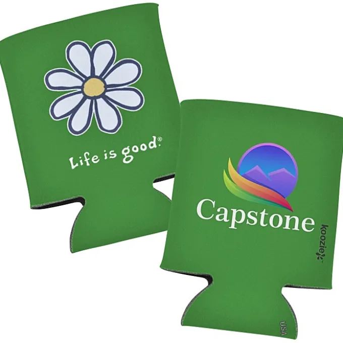 Life is Good Koozie® Can Cooler - Full Color - Daisy
