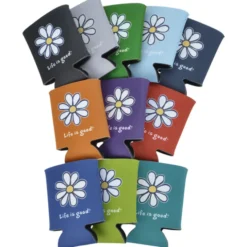 Life is Good Koozie® Can Cooler - Full Color - Daisy