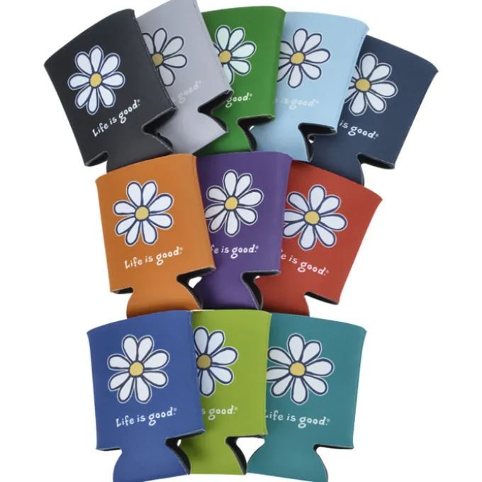 Life is Good Koozie® Can Cooler - Full Color - Daisy