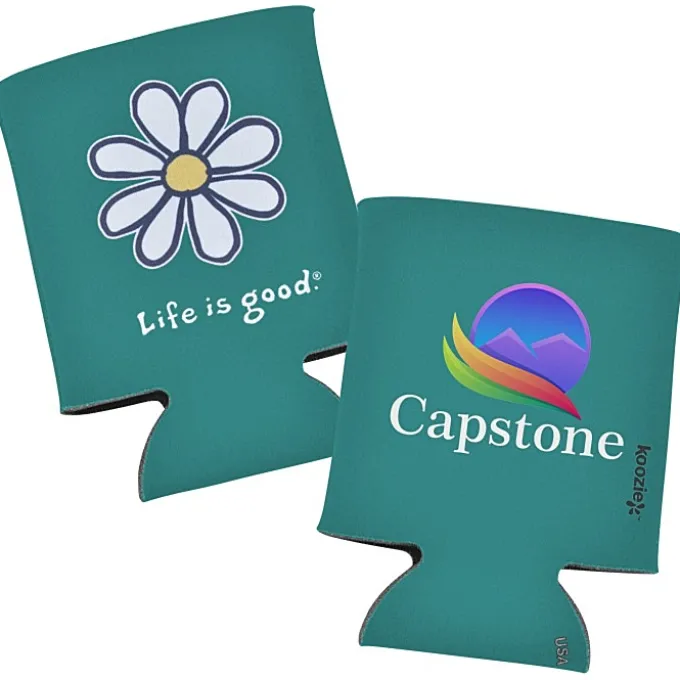 Life is Good Koozie® Can Cooler - Full Color - Daisy