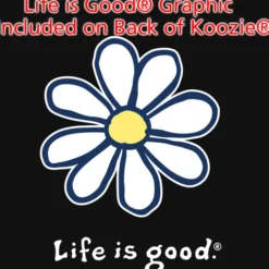 Life is Good Koozie® Can Cooler - Full Color - Daisy