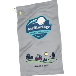 Life is Good Microfiber Velour Golf Towel