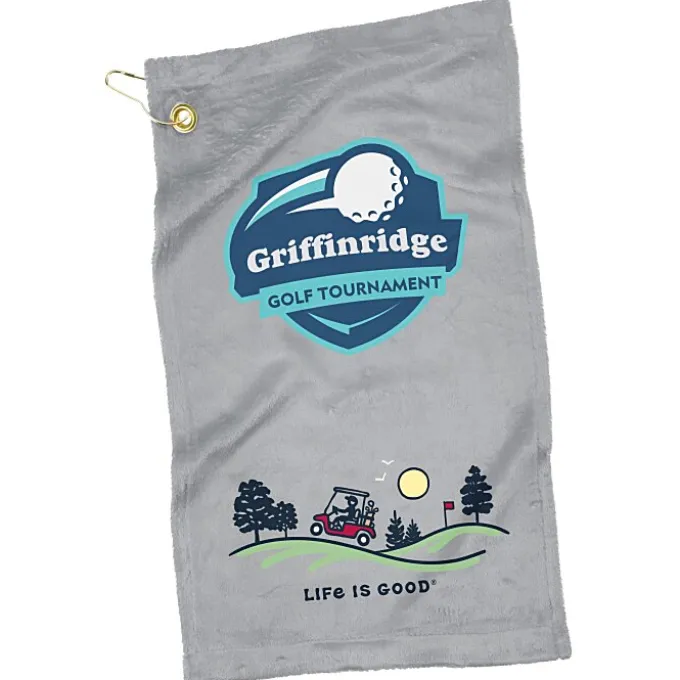 Life is Good Microfiber Velour Golf Towel