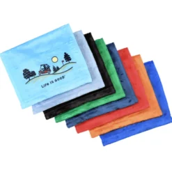 Life is Good Microfiber Velour Golf Towel