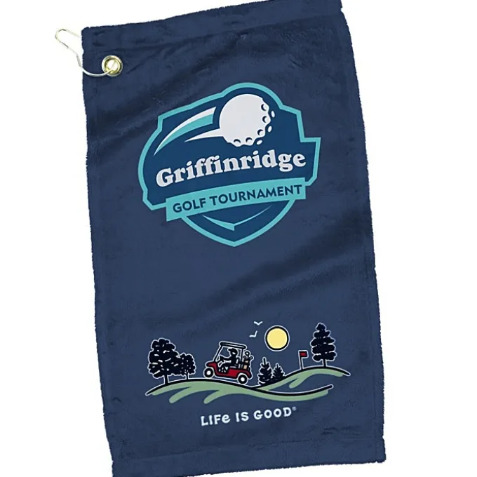 Life is Good Microfiber Velour Golf Towel