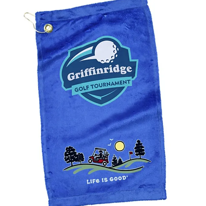 Life is Good Microfiber Velour Golf Towel