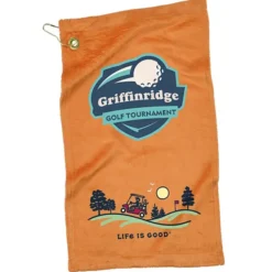 Life is Good Microfiber Velour Golf Towel