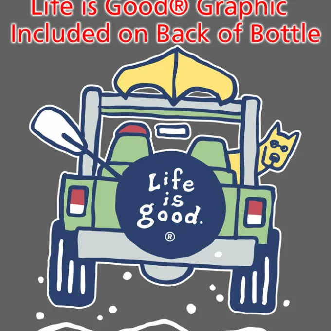 Life is Good Refresh Mayon Bottle – 18 oz - Full Color - 4WD