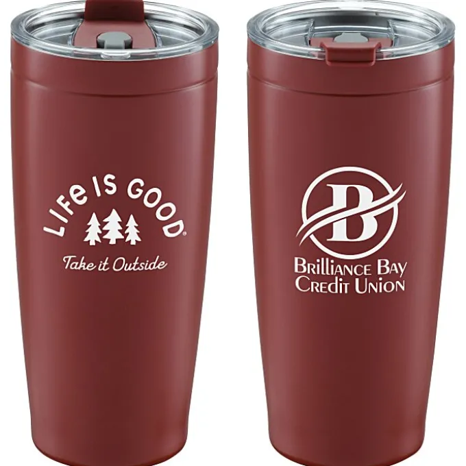 Life is Good Vacuum Tumbler - 20 oz - Outside