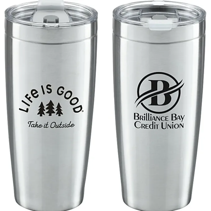 Life is Good Vacuum Tumbler - 20 oz - Outside