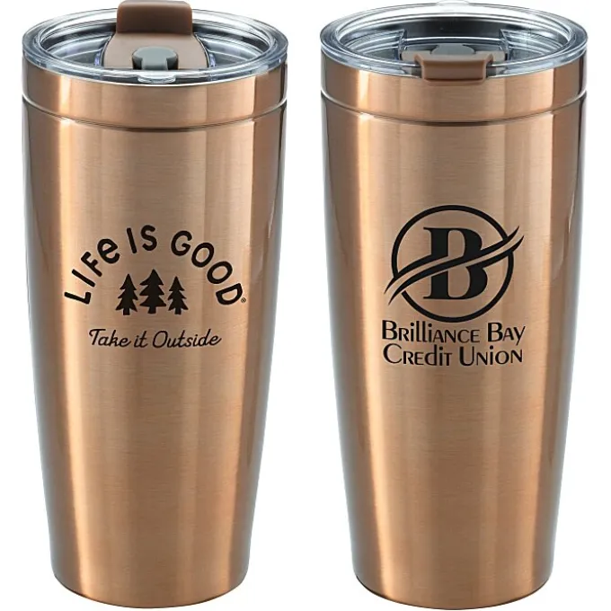 Life is Good Vacuum Tumbler - 20 oz - Outside