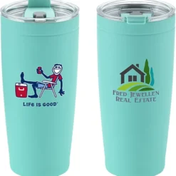 Life is Good Vacuum Tumbler - 20 oz - Full Color - Cooler