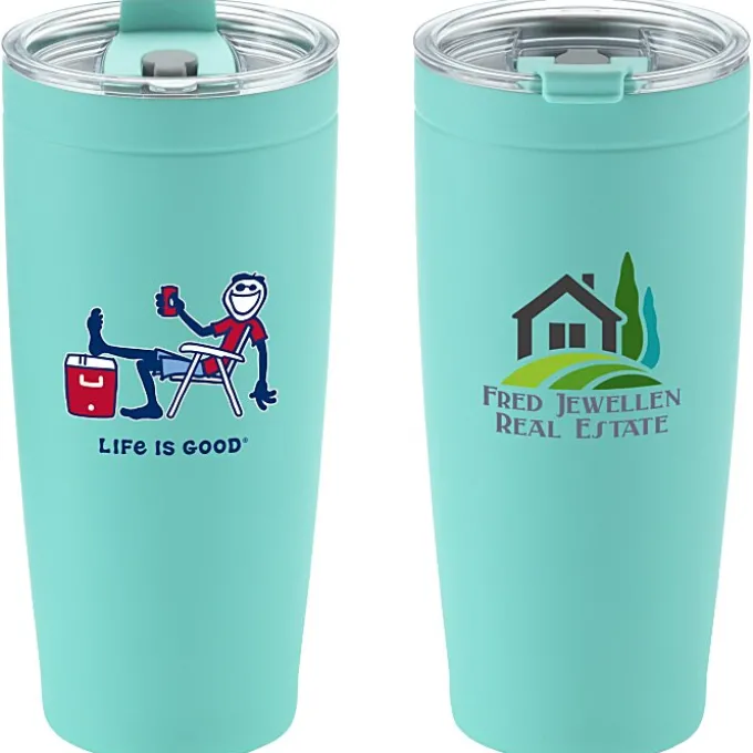 Life is Good Vacuum Tumbler - 20 oz - Full Color - Cooler