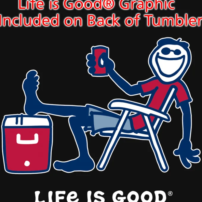 Life is Good Vacuum Tumbler - 20 oz - Full Color - Cooler