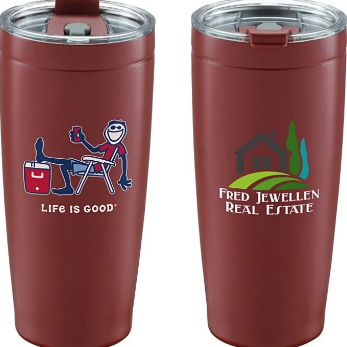 Life is Good Vacuum Tumbler - 20 oz - Full Color - Cooler