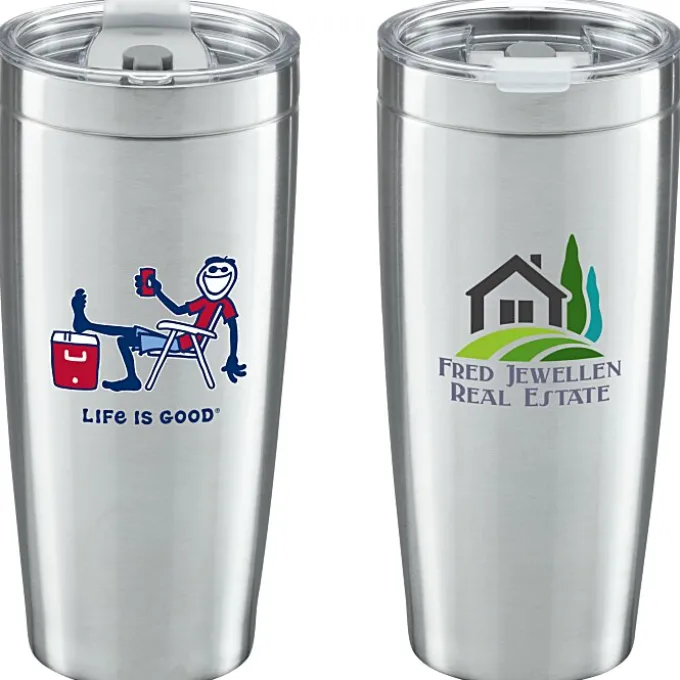 Life is Good Vacuum Tumbler - 20 oz - Full Color - Cooler