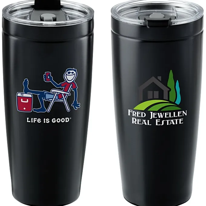 Life is Good Vacuum Tumbler - 20 oz - Full Color - Cooler