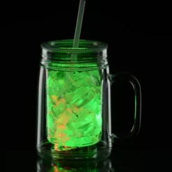 Light-Up Mason Jar with Straw - 18 oz. - 24 hr