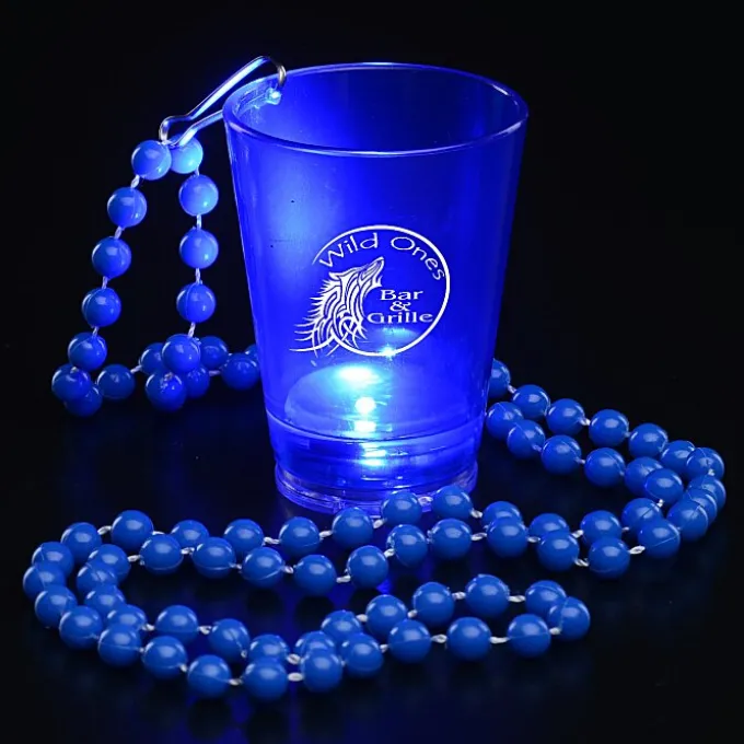 Light-Up Shot Glass on Beaded Necklace - 2 oz. - 24 hr