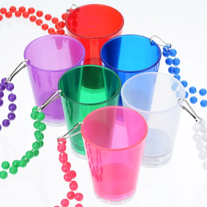Light-Up Shot Glass on Beaded Necklace - 2 oz