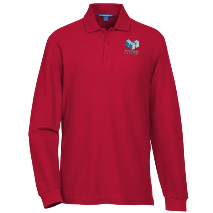 Lightweight Classic Pique LS Polo - Men's