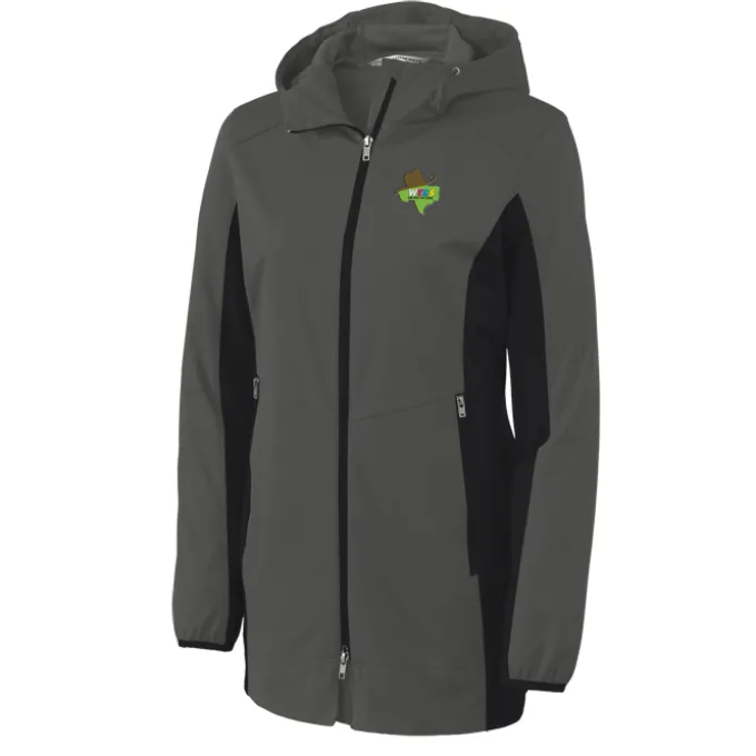 Lightweight Hooded Colorblock Soft Shell Jacket - Ladies' - 24 hr