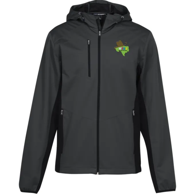 Lightweight Hooded Colorblock Soft Shell Jacket - Men's - 24 hr