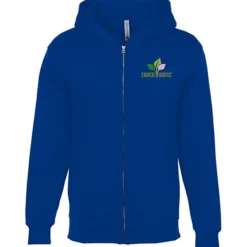 Lightweight 7-oz Fleece Full-Zip Hoodie - Embroidered