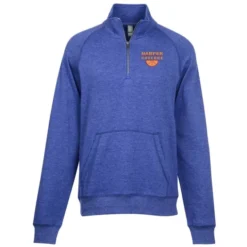 Light Weight 1/4-Zip Heathered Fleece Pullover - Men's