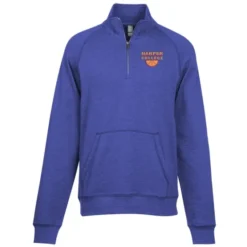 Light Weight 1/4-Zip Heathered Fleece Pullover - Men's