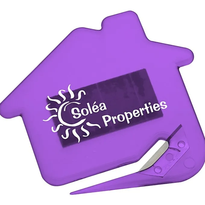 Magnetic House Shaped Letter Slitter - Translucent