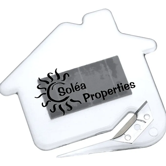 Magnetic House Shaped Letter Slitter - Translucent