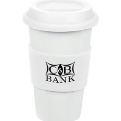 Manhattan Ceramic Tumbler - 14 oz. - Grip Print
