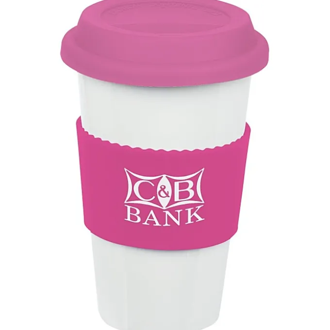 Manhattan Ceramic Tumbler - 14 oz. - Grip Print
