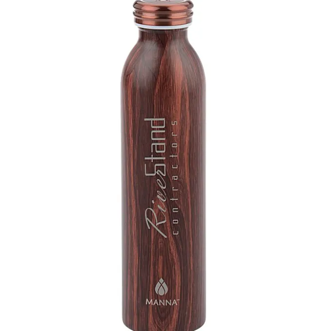 Manna Retro Vacuum Bottle - 20 oz - Wood