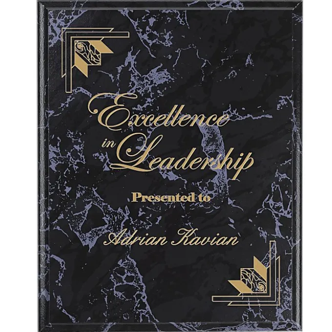 Marbleized Wood Plaque - 12 inches