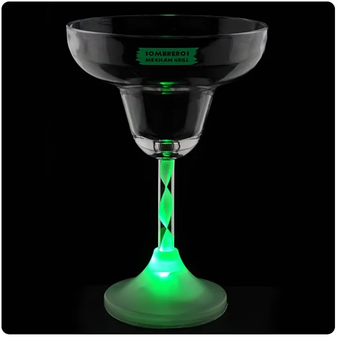 Margarita Glass with Light-Up Spiral Stem - 8 oz. - 24 hr