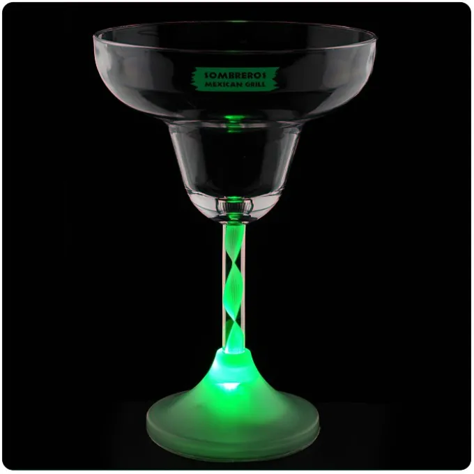 Margarita Glass with Light-Up Spiral Stem - 8 oz.