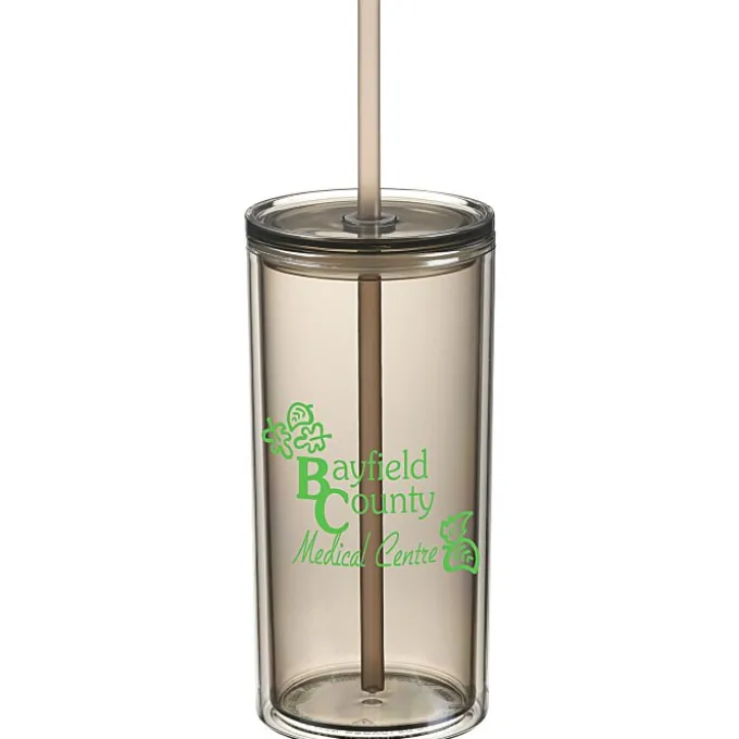Marly Acrylic Tumbler with Straw - 16 oz