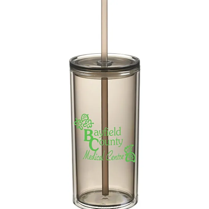 Marly Acrylic Tumbler with Straw - 16 oz