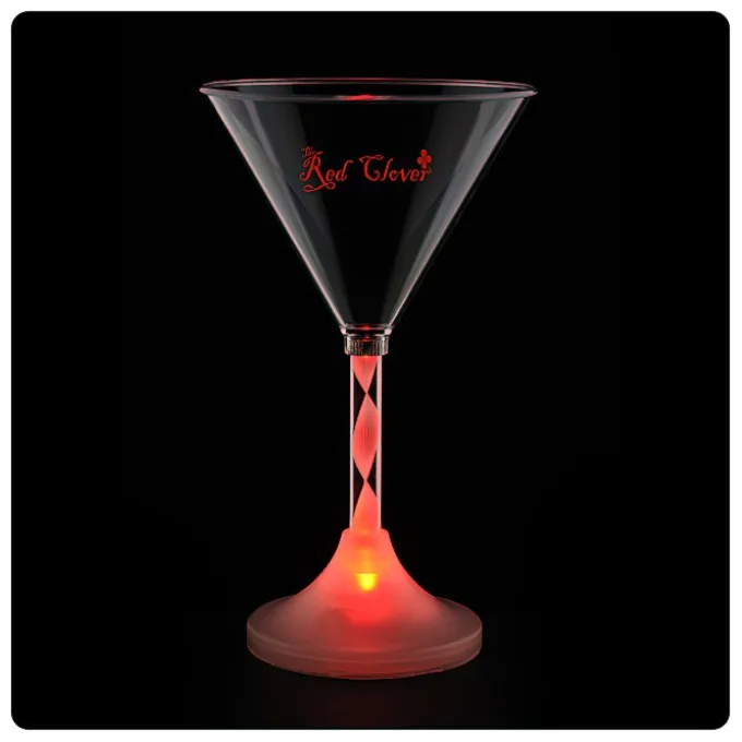 Martini Glass with Light-Up Spiral Stem - 6 oz.