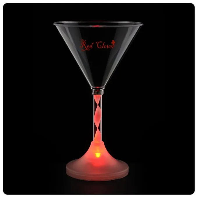 Martini Glass with Light-Up Spiral Stem - 6 oz. - 24 hr