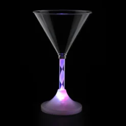 Martini Glass with Light-Up Spiral Stem - 6 oz. - 24 hr
