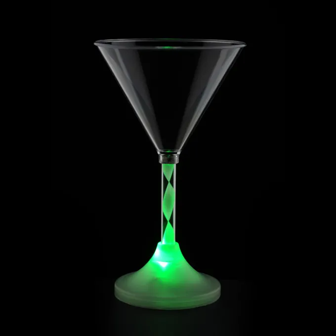 Martini Glass with Light-Up Spiral Stem - 6 oz. - 24 hr