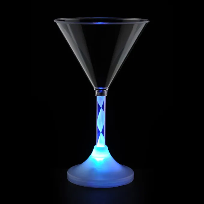 Martini Glass with Light-Up Spiral Stem - 6 oz. - 24 hr