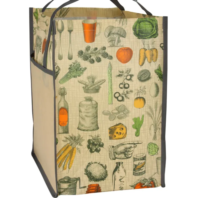 Matte Laminated Vintage Design Grocery Tote